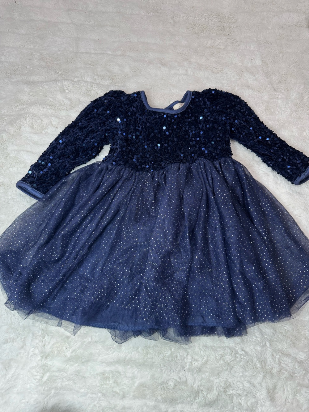 Marie Nicole Navy Glitter Dress